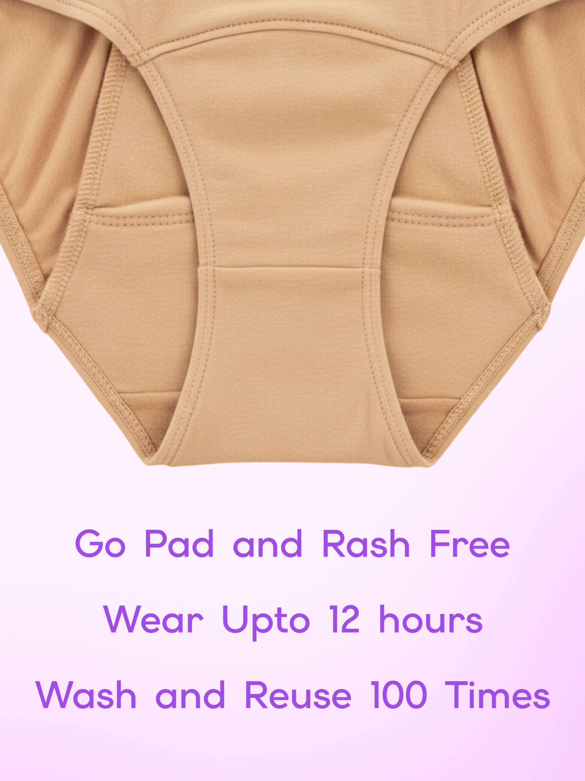 Cotton Period Panty (Beige) - Image 4